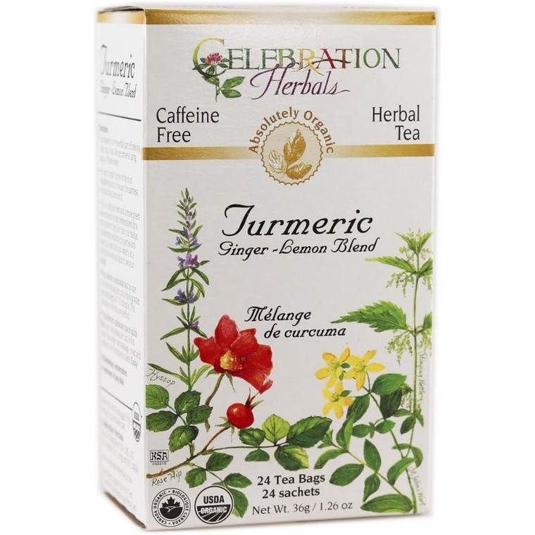 Celebration Herbals Turmeric Ginger-Lemon Blend | 24 Tea Bags