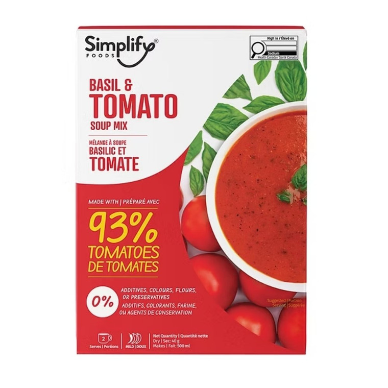 Simplify Foods Basil & Tomato Soup Mix | 40 grams