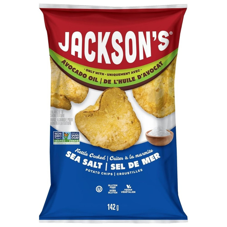 Jackson's Kettle Chips Sea Salt Avocado Oil | 142 grams