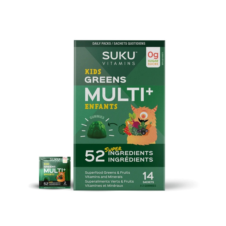 SUKU Kids Greens Multi+ Gummies | 14 sachets