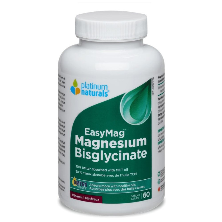 Platinum Naturals EasyMag Magnesium Bisglycinate | 60 softgels