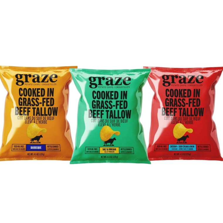 Graze Beef Tallow Potato Chips | 128 grams