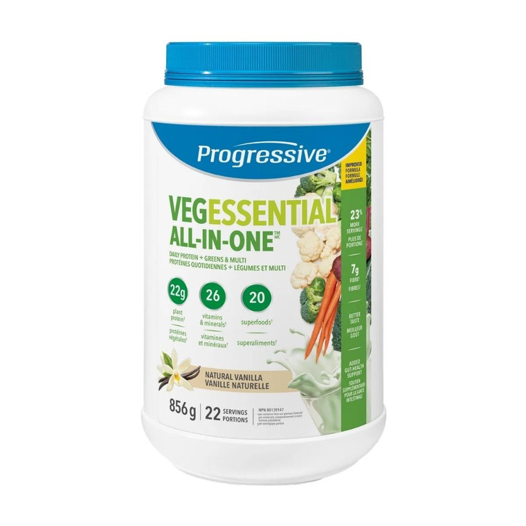 Progressive VegEssentials All-In-One Powder Vanilla | 856 grams