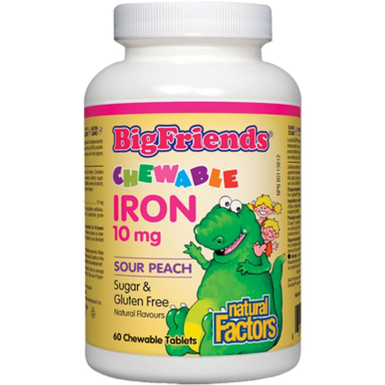 Natural Factors Big Friends  Iron 10 mg Chewable Tablets