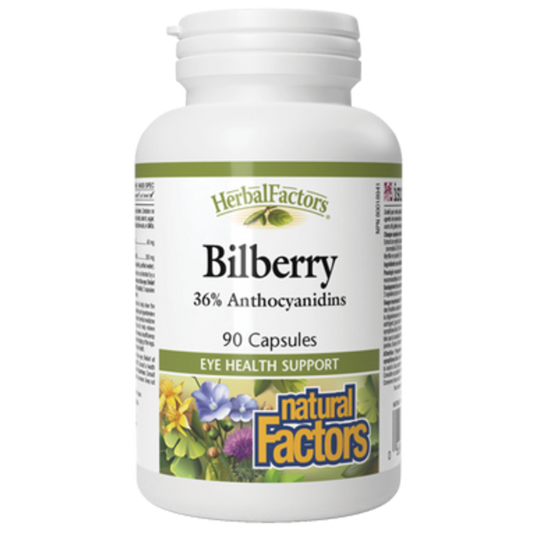 Natural Factors Bilberry Eye Health Support Capsules