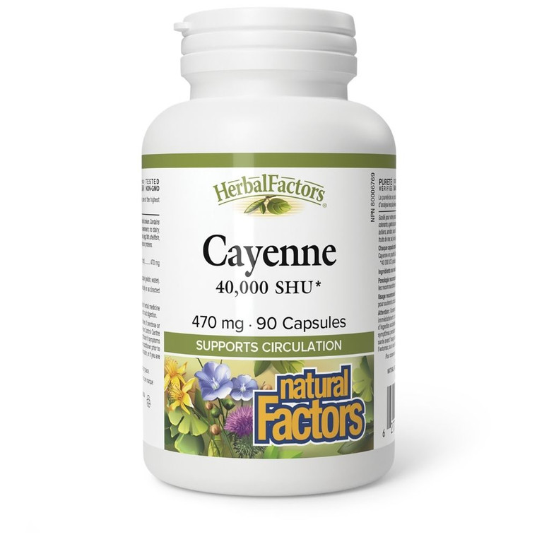 Natural Factors Cayenne 470 mg 40,000 SHU | 90 Capsules