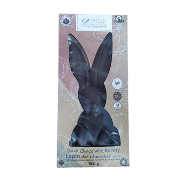 Galerie Au Chocolat Dark Chocolate Bunny 150 grams Galerie Au Chocolat Dark Chocolate Bunny 150 grams