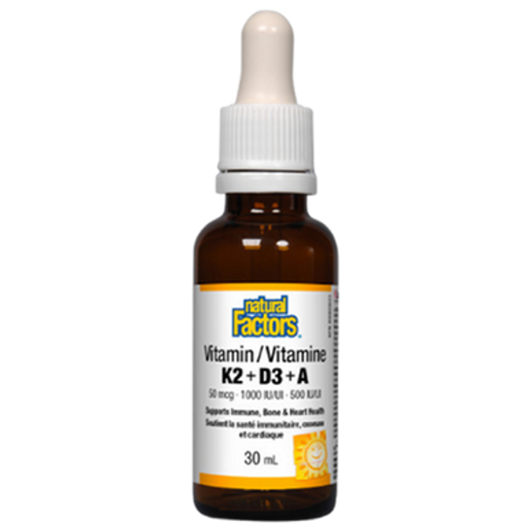 Natural Factors Vitamin K2 + D3 + A
