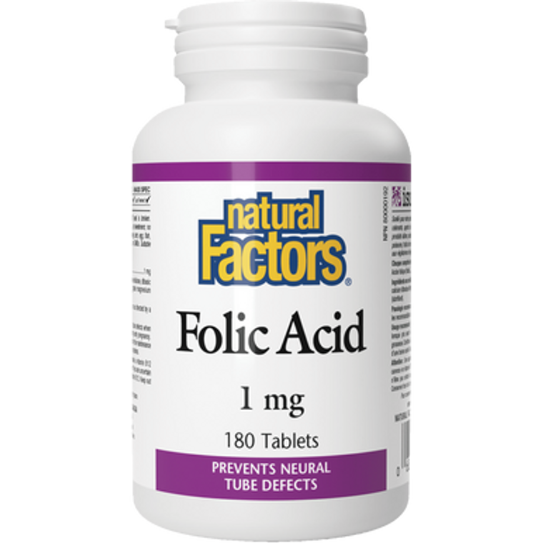 Natural Factors Folic Acid 1 mg Tablets
