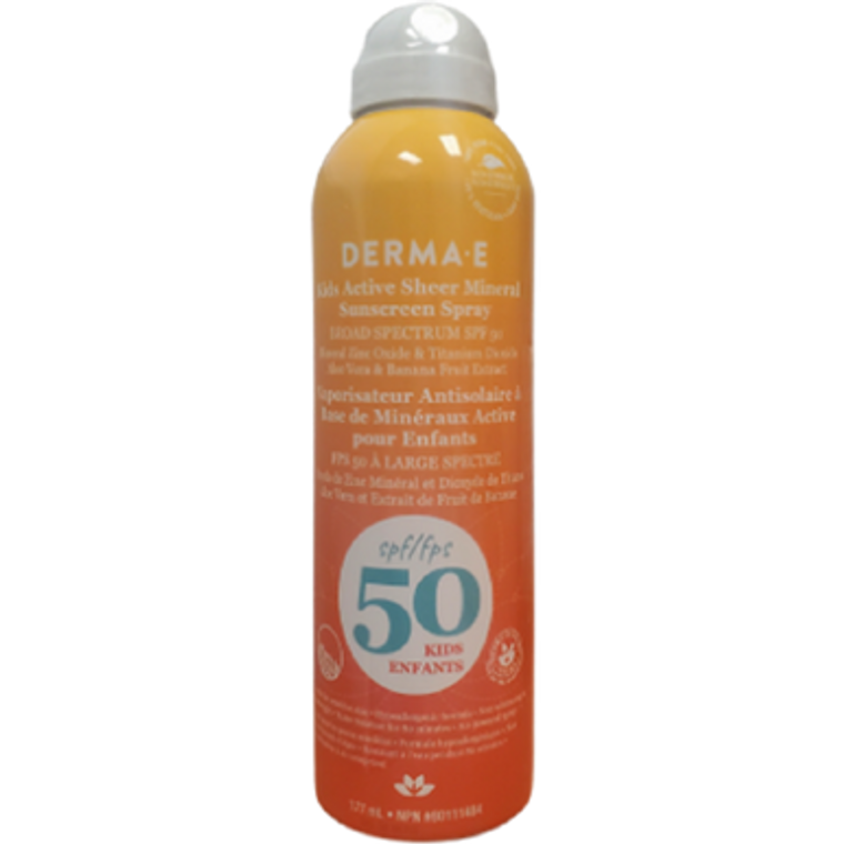 Derma E Kids Active Sheer Mineral Sunscreen Spray