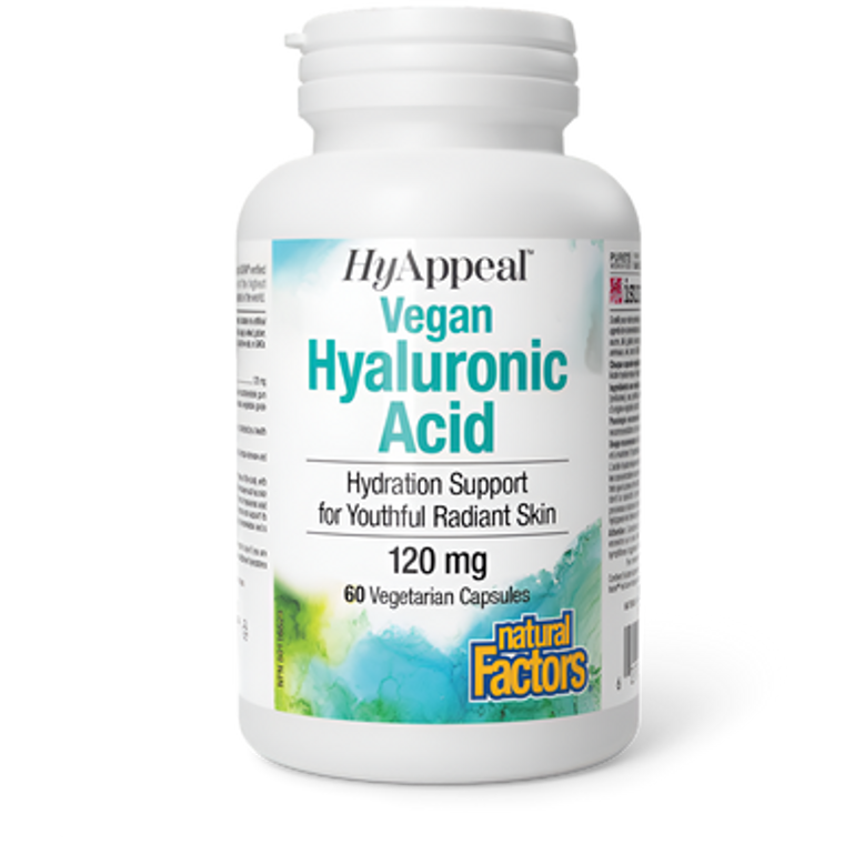 Natural Factors HyAppeal Vegan Hyaluronic Acid 120mg | 60 Capsules