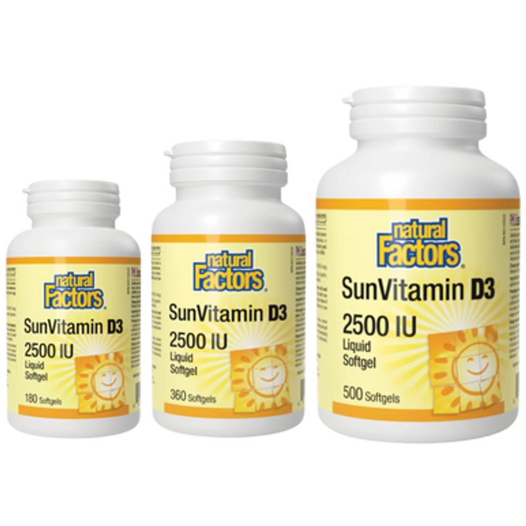 Natural Factors SunVitamin D3 2500 IU Softgels