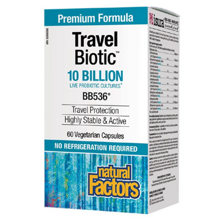 Natural Factors Travel Biotic 10 Billion BB536 | 60 Capsules Natural Factors Travel Biotic 10 Billion BB536 | 60 Capsules
