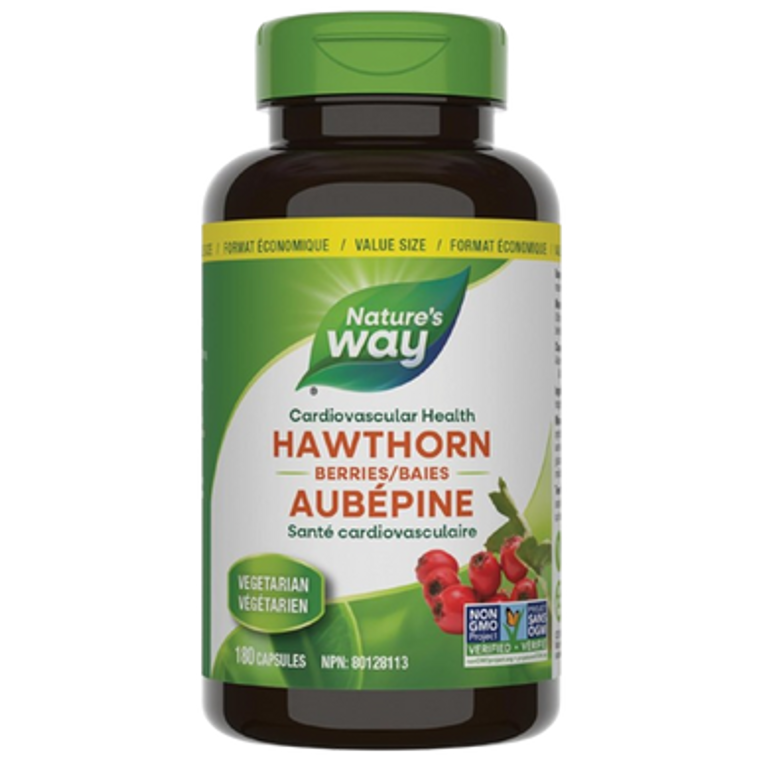 Nature's Way Hawthorn Berries Cardiovascular Health | 180 Capsules