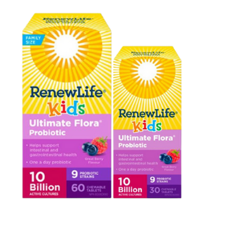 Renew Life Ultimate Flora Kids Probiotic 10 Billion Chewable Tablets