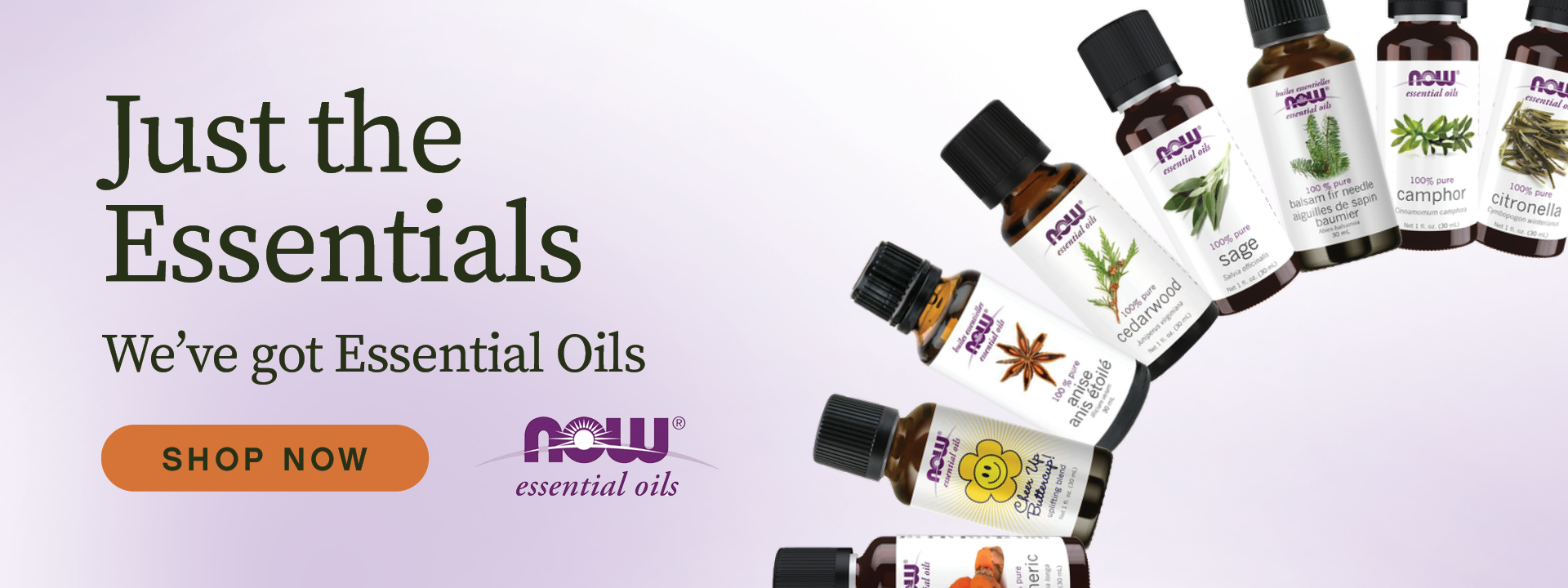 Shop now for NOW Essential Oils $1.00 off for the month of February! 