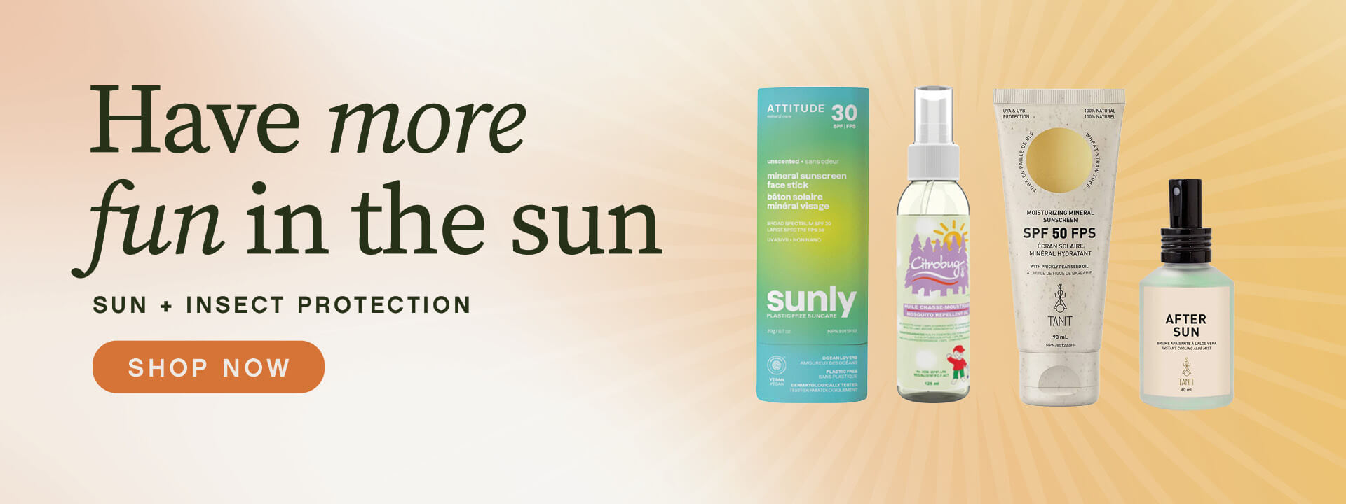 Have more fun in the sun with sun + insect protection