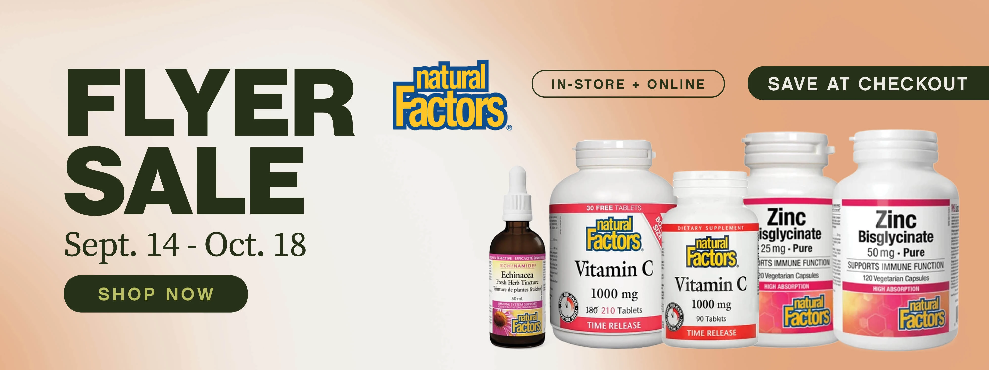 Natural Factors Flyer Sale on Sept. 14-Oct. 18