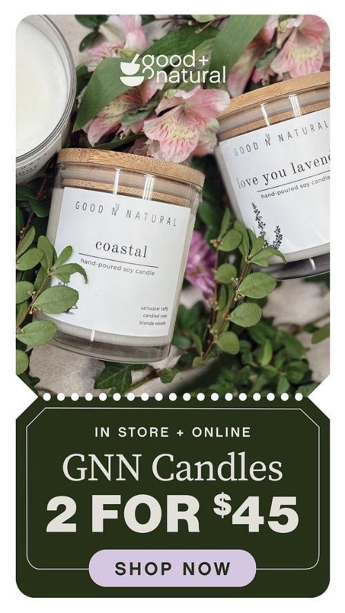 GNN Hand Crafted Candles 2 for $45