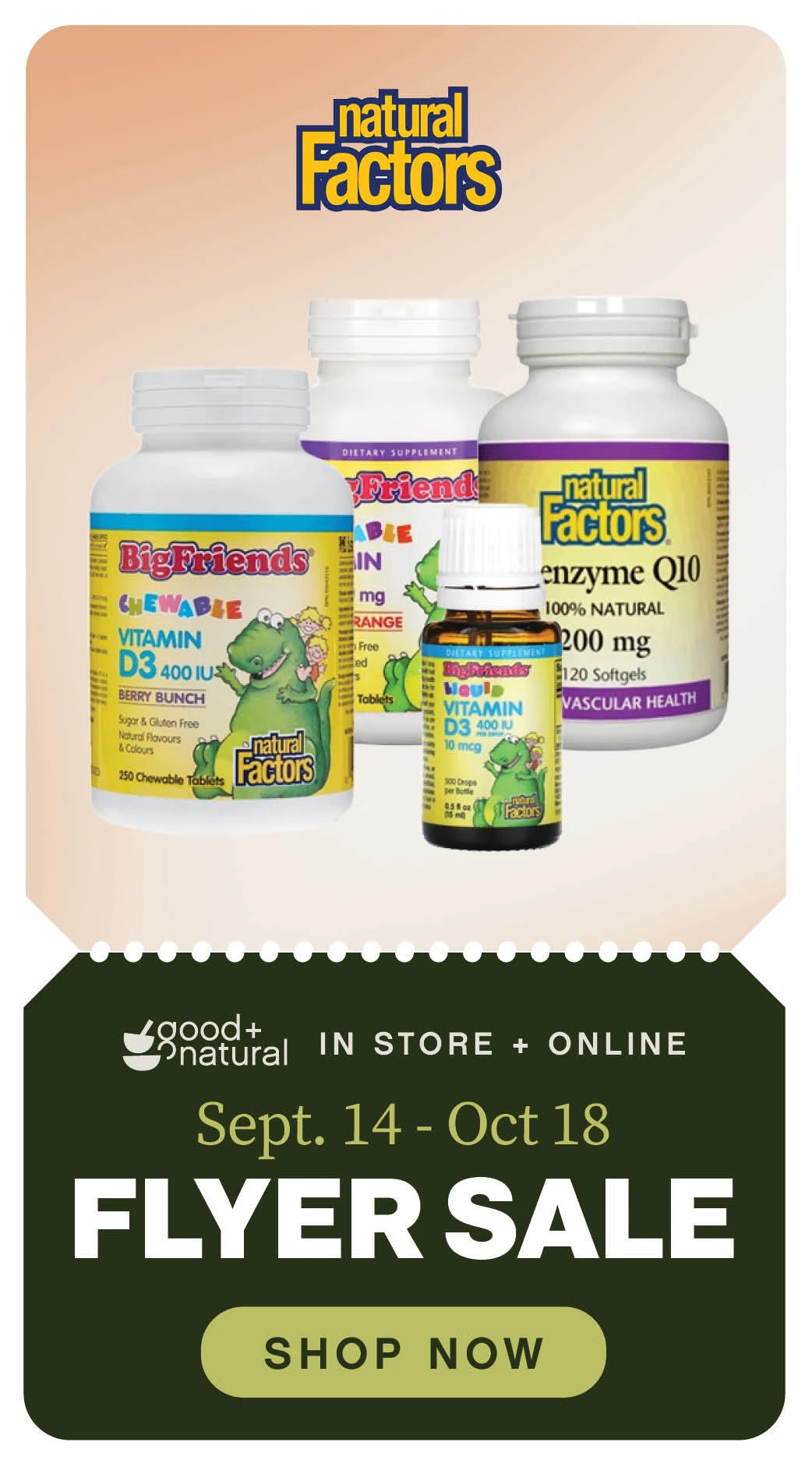 Shop the Natural Factors Flyer Sept. 14 - Oct. 18