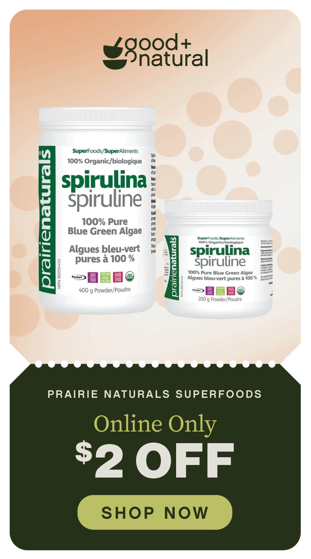 $2 off Prairie Naturals Superfoods line September 1-30