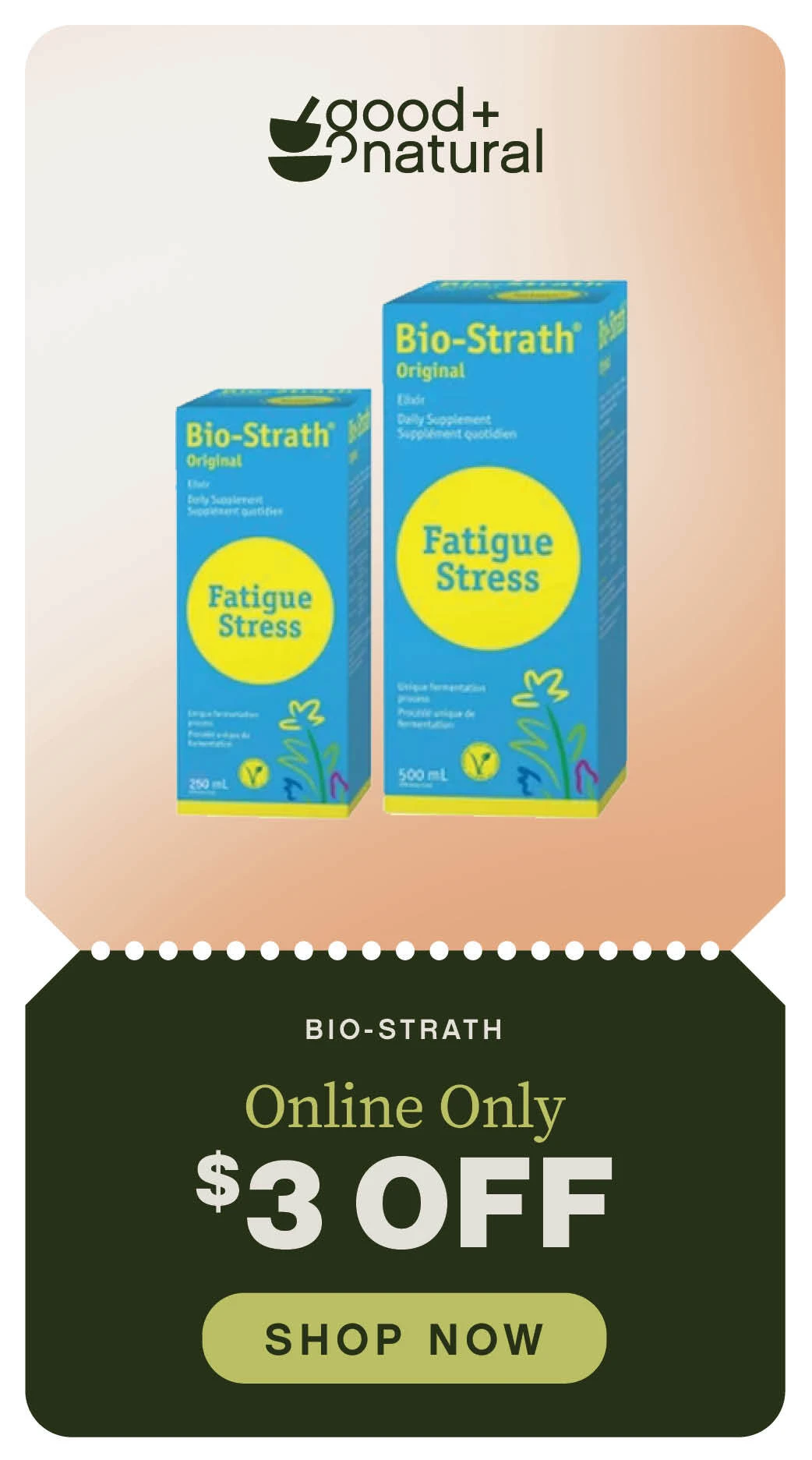 Biostrath $3.00 off only only September 1-30