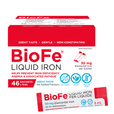 BioFe® Liquid Iron 30 mg Sachets – Sugar-Free Iron Supplement