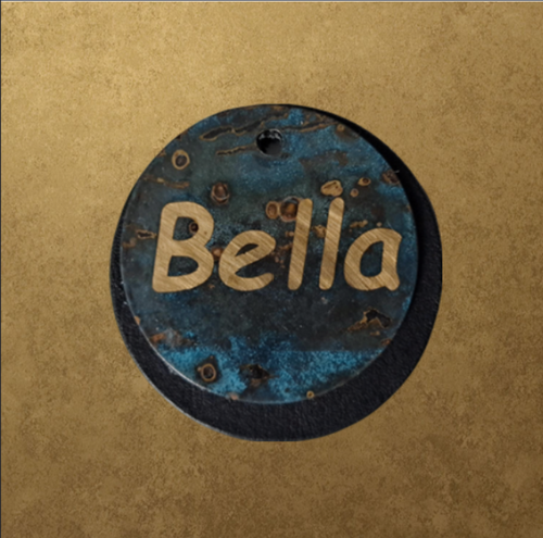 Antique brass name tag with premium full-grain vegetable-tanned leather backing — perfect as a bag charm, key ring, or keychain.