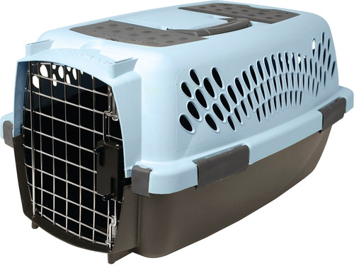 Aspenpet Pet Taxi 21087 Fashion Pet Porter, 19 in W, 12.6 in D, 10 in H, S, Plastic, Black/Breeze [SKU: ORG8432346]