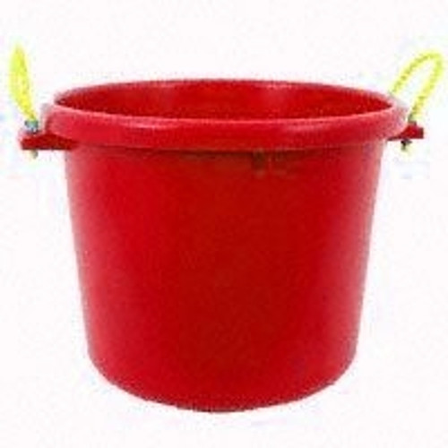 FORTEX-FORTIFLEX MB-70R Barn Bucket, 70 qt Volume, Polyethylene/Rubber, Red [SKU: ORG6324453]