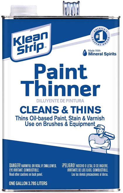 Klean Strip GKPT94002P Paint Thinner, Liquid, Free, Clear, Water White, 1 gal, Can [SKU: ORG8371742]