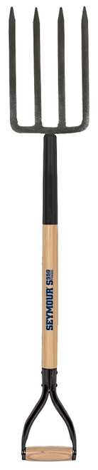SEYMOUR S550 Forged Series 49077 Spading Fork, 8 in L Tines, 4 -Tine, Steel Tine, Hardwood Handle, 29 in L Handle [SKU: ORG4708418]