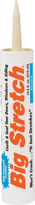 Big Stretch 10002 Acrylic Caulk, Almond, -30 to 250 deg F, 10.5 oz Cartridge [SKU: ORG6234975]
