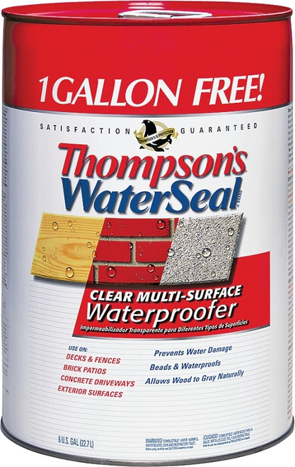 Thompson's WaterSeal TH.024106-06 Waterproofer, Clear, 6 gal, Can [SKU: ORG3048113]