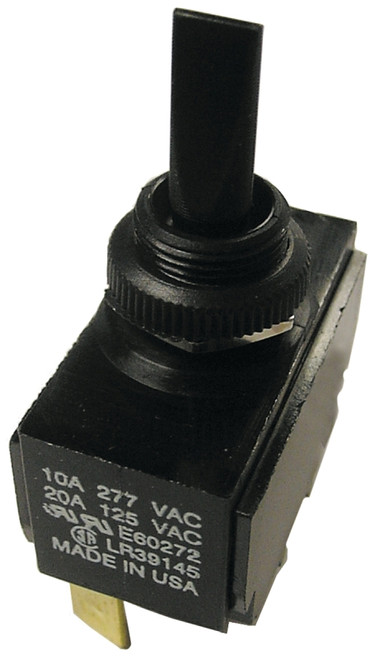 GB GSW-114 Toggle Switch, 125/277 VAC, SPDT, Spade Terminal, Plastic Housing Material, Black [SKU: ORG6964753]
