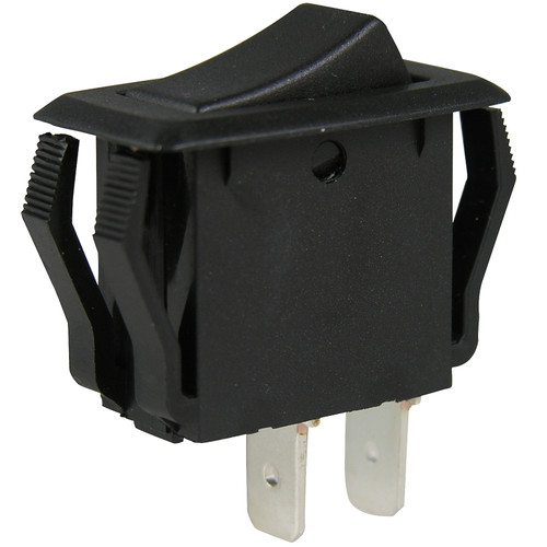 GB GSW GSW-41 Rocker Switch, 8/16 A, 125/250 V, SPST, 0.55 x 1.12 in Panel Cutout, Nylon Housing Material, Black [SKU: ORG6437107]