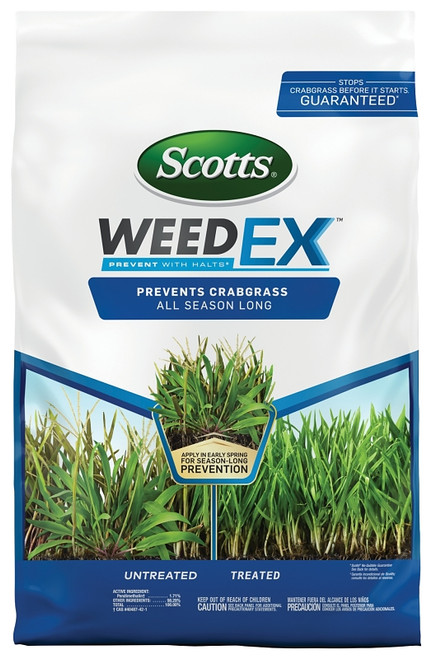 Scotts WeedEx 49024 Crabgrass and Grass Weed Preventer, Solid, Spreader Application, 10 lb Bag [SKU: ORG2667806]
