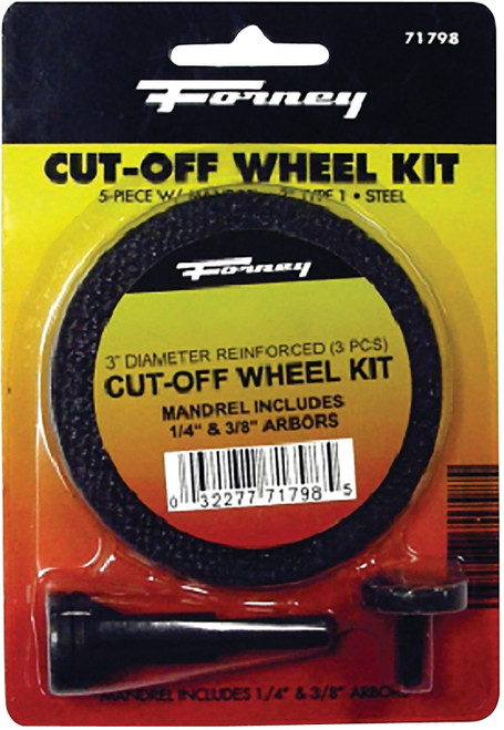 Forney 71798 Cut-Off Wheel Kit, 3 in Dia [SKU: ORG8911307]