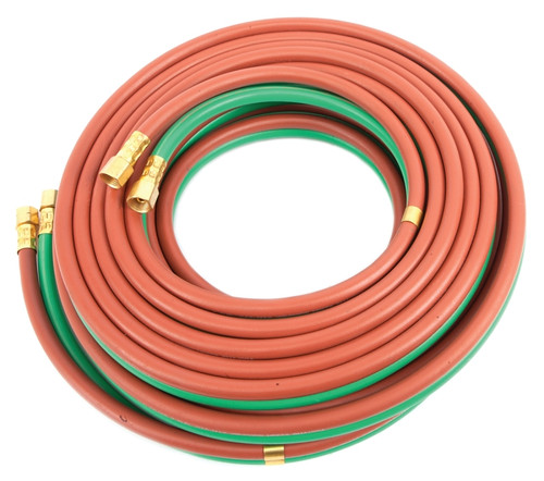 Forney 86165 Welder Torch Hose, 1/4 in ID, 50 ft L, 9/16-18 Thread, Rubber, Green/Red [SKU: ORG8915381]