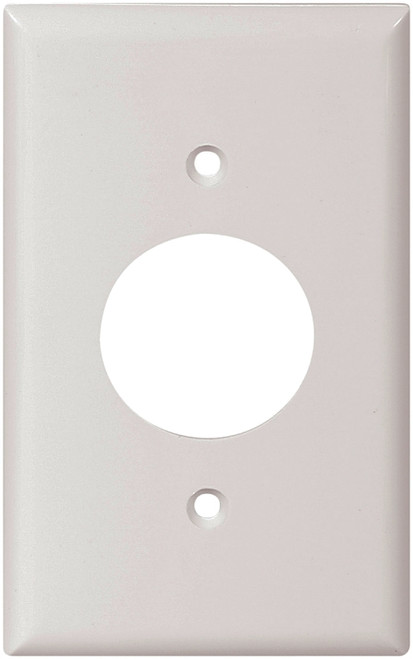 Eaton Wiring Devices 5131W-BOX Single Receptacle Wallplate, 4-1/2 in L, 2-3/4 in W, 1 -Gang, Nylon, White [SKU: ORG6591036]