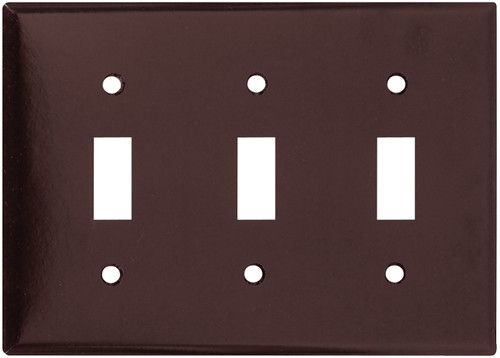 Eaton Wiring Devices 2141B-BOX Wallplate, 4-1/2 in L, 6.37 in W, 3 -Gang, Thermoset, Brown, High-Gloss [SKU: ORG6246433]