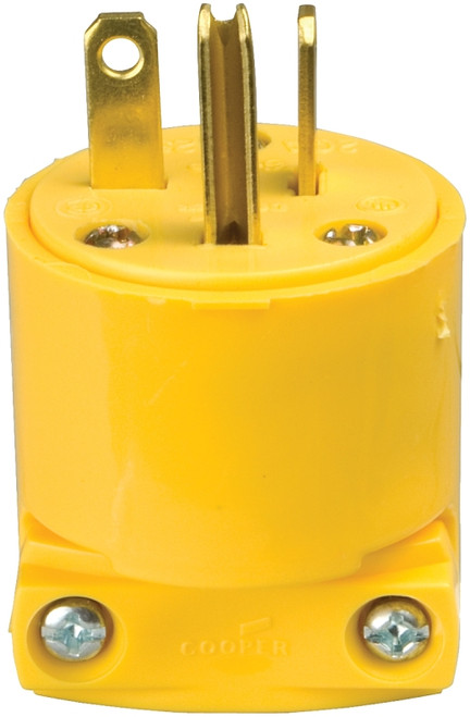 Eaton Wiring Devices 4509-BOX Electrical Plug, 2 -Pole, 20 A, 250 V, NEMA: NEMA 6-20, Yellow [SKU: ORG6730154]