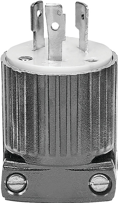 Eaton Cooper Wiring L620P Electrical Plug, 2 -Pole, 20 A, 250 V, NEMA: NEMA L6-20, Black/White [SKU: ORG6730261]