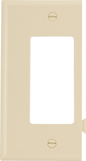 Eaton Cooper Wiring STE26 STE26V Wallplate, 4-1/2 in L, 2-3/4 in W, 1 -Gang, Polycarbonate, Ivory, High-Gloss [SKU: ORG8513509]