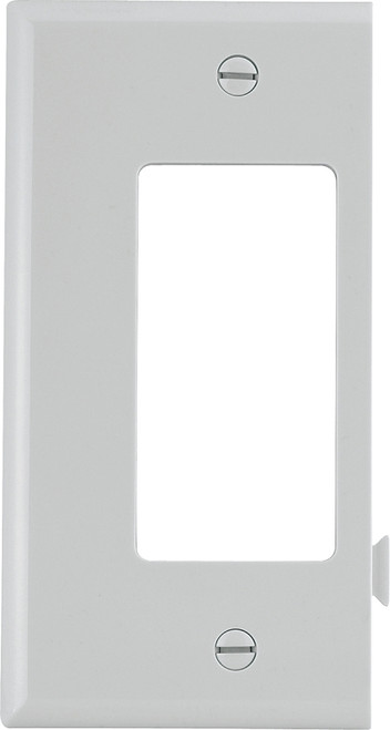 Eaton Cooper Wiring STE26 STE26W Wallplate, 4-1/2 in L, 2-3/4 in W, 1 -Gang, Polycarbonate, White, High-Gloss [SKU: ORG8094484]