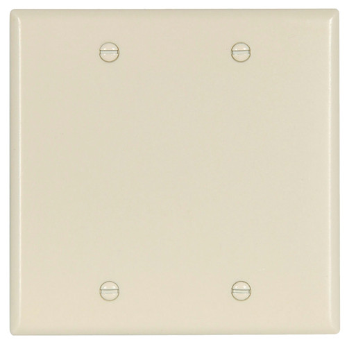 Eaton Cooper Wiring 2137LA-BOX Wallplate, 4-1/2 in L, 4.56 in W, 0.08 in Thick, 2 -Gang, Thermoset, Light Almond [SKU: ORG7193600]