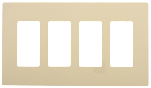 Eaton Cooper Wiring PJS PJS264LA Wallplate, 4-7/8 in L, 8.56 in W, 4 -Gang, Polycarbonate, Light Almond [SKU: ORG5051933]