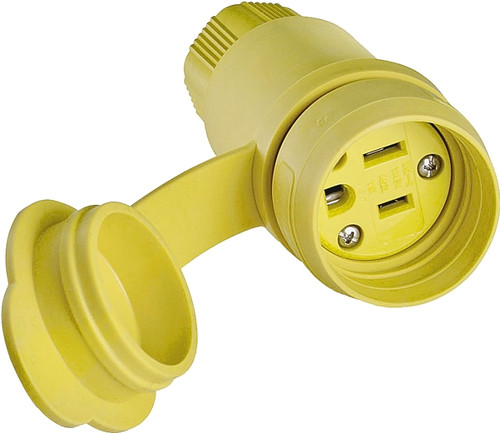 Eaton Wiring Devices 15W47-K Electrical Connector, 2 -Pole, 15 A, 125 V, IP66, NEMA: NEMA 5-15, Yellow [SKU: ORG8894933]