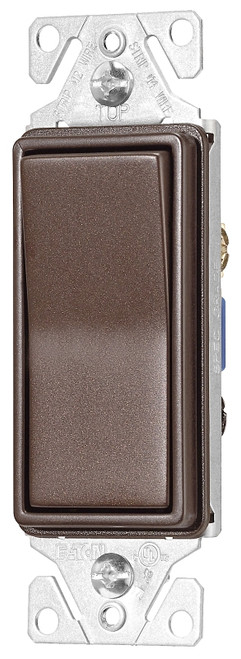 Eaton Wiring Devices 7500 7503RB-K-L Rocker Switch, 15 A, 120/277 V, 3-Way, Thermoplastic Housing Material [SKU: ORG7193444]