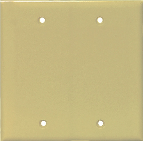 Eaton Cooper Wiring PJ23V Wallplate, 4.95 in L, 4.88 in W, 2 -Gang, Polycarbonate, Ivory, High-Gloss [SKU: ORG8232027]